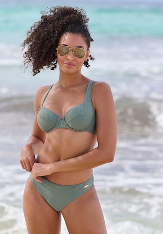 T-shirt Top per bikini di SUNSEEKER in verde: frontale