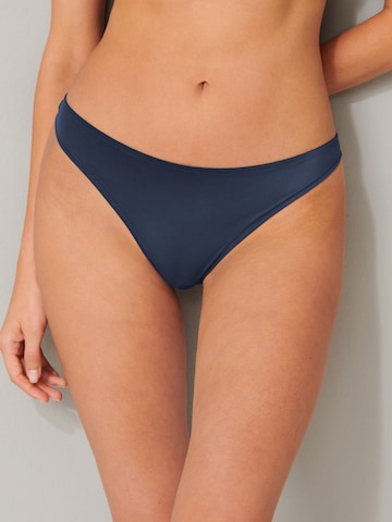 SCHIESSER Thong in Blue: front