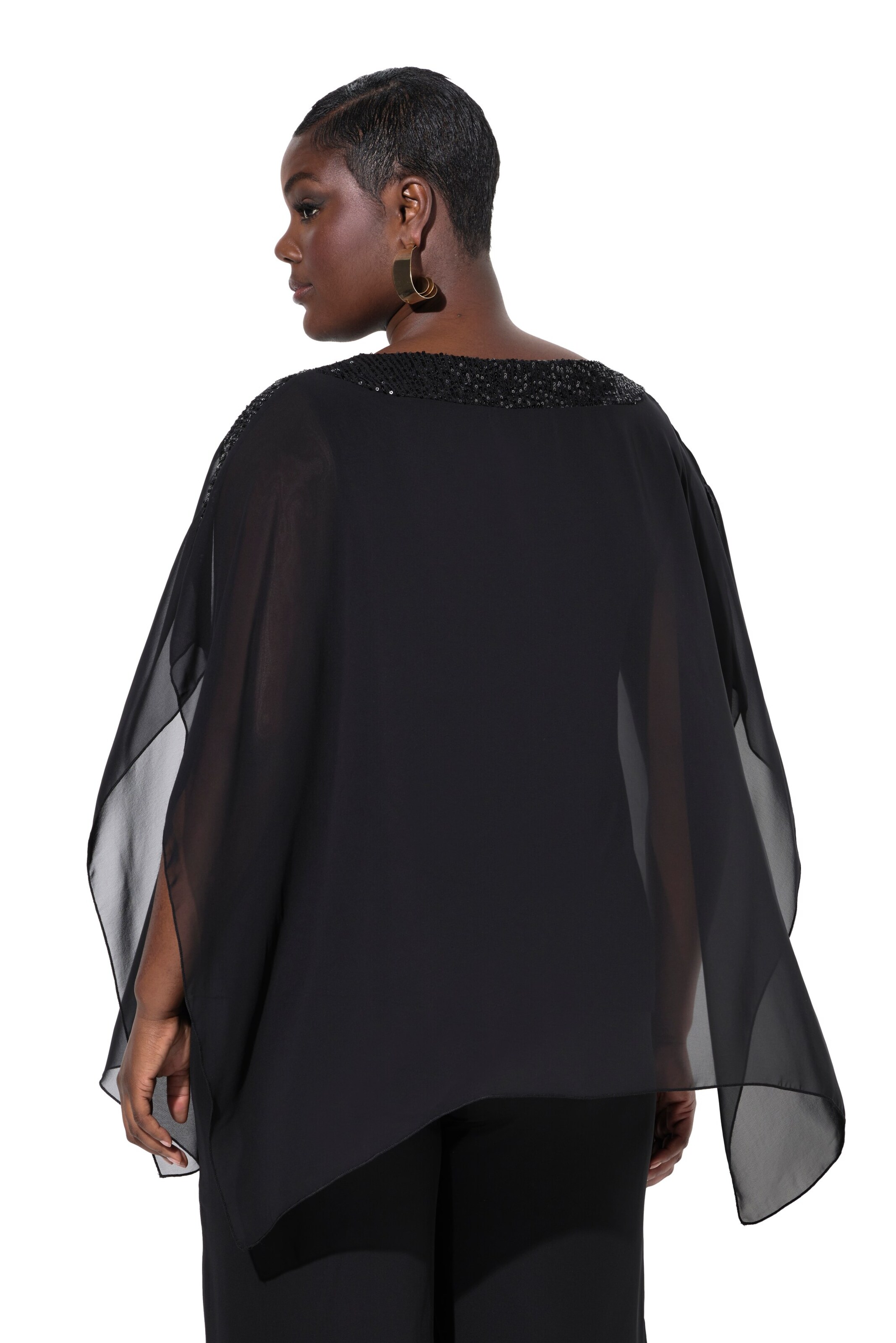 melns Ulla Popken Tunika