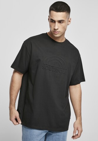 T-Shirt SOUTHPOLE en noir : devant