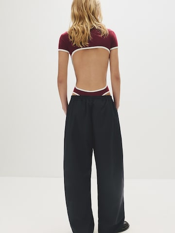 Pull&Bear Baggy Trousers in Blue