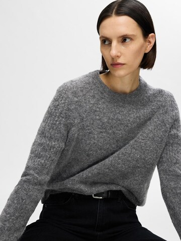 SELECTED FEMME Sweater 'Sia' in Grey
