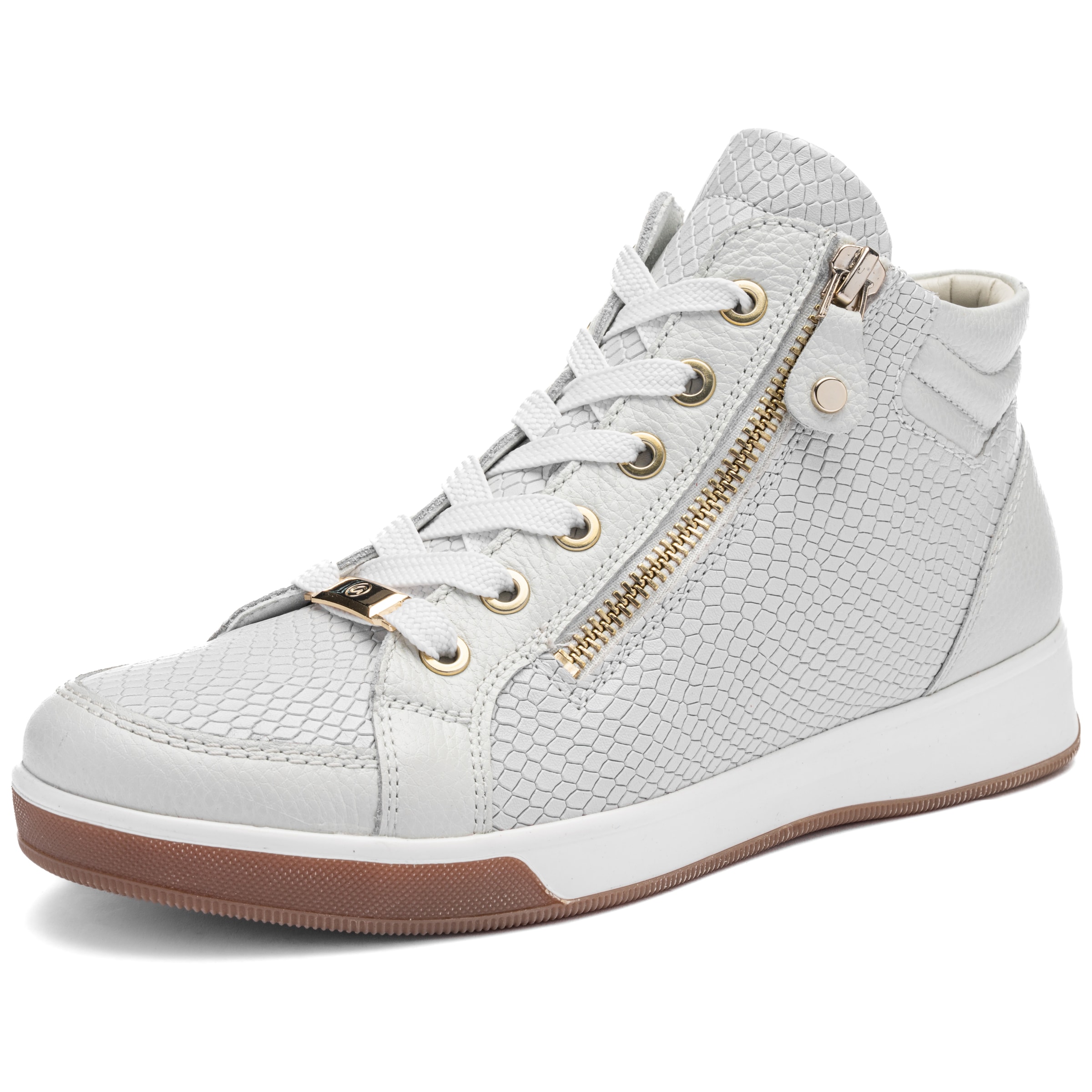 ARA High-Top Sneakers in White: front