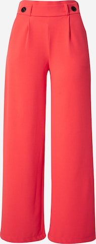 JDY Wide leg Pleat-Front Pants 'Geggo' in Red: front