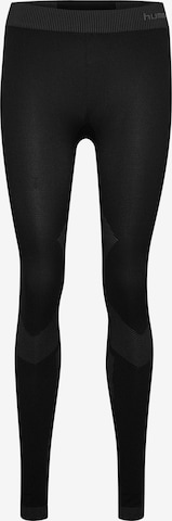 Skinny Sous-vêtements de sport Hummel en noir : devant