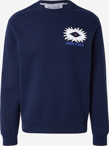 SCOTCH & SODA Collegepaita värissä sininen: etupuoli