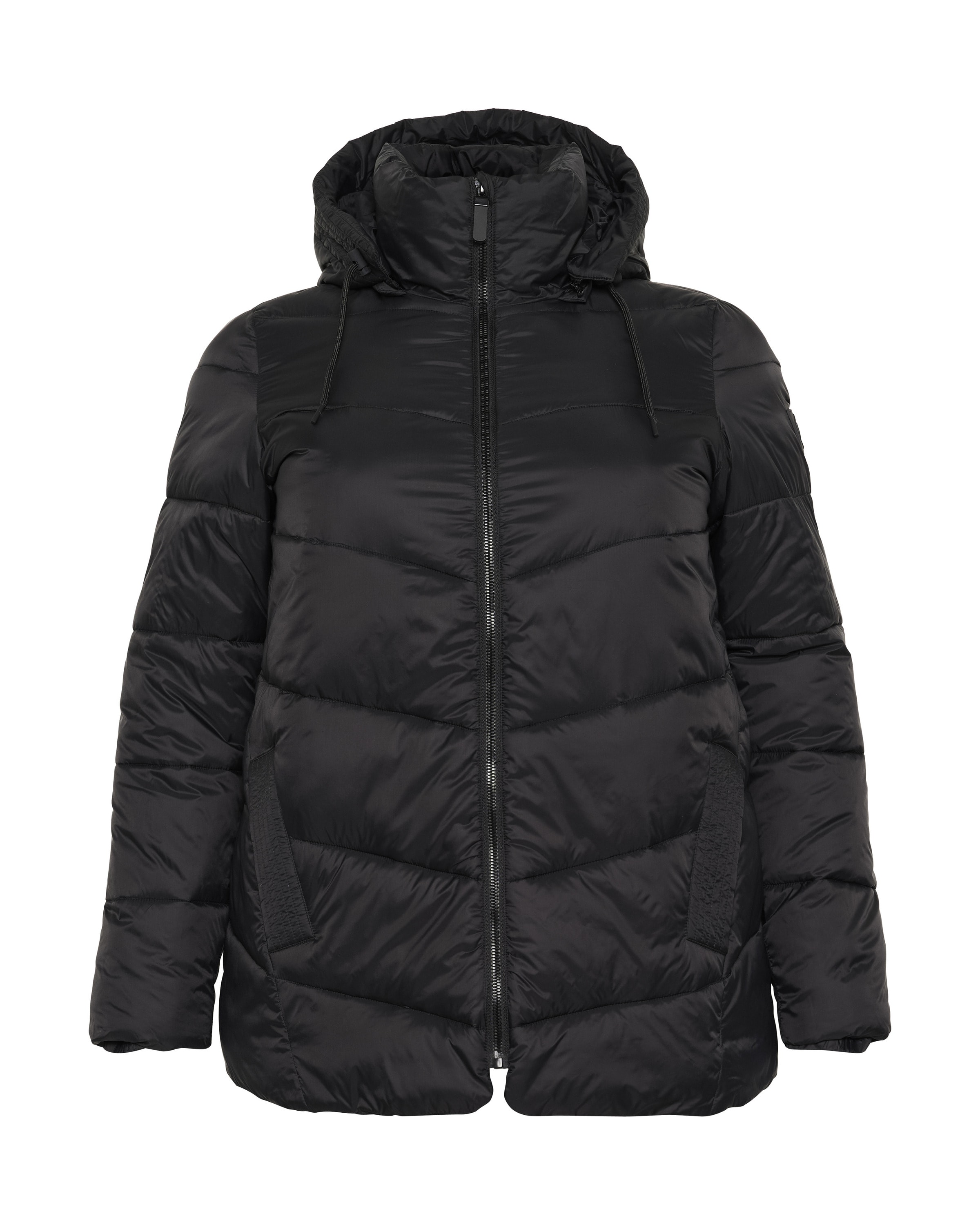 Veste d’hiver KAFFE CURVE en noir : devant