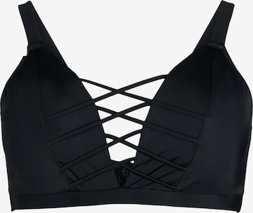 Swim by Zizzi Háromszög Bikini felső 'SBASIC' - fekete: elől