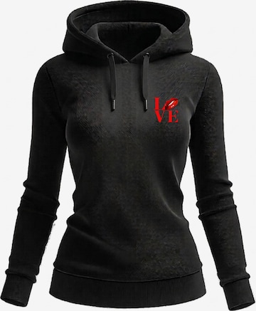 RMK Sweatshirt 'Love' in Black: front
