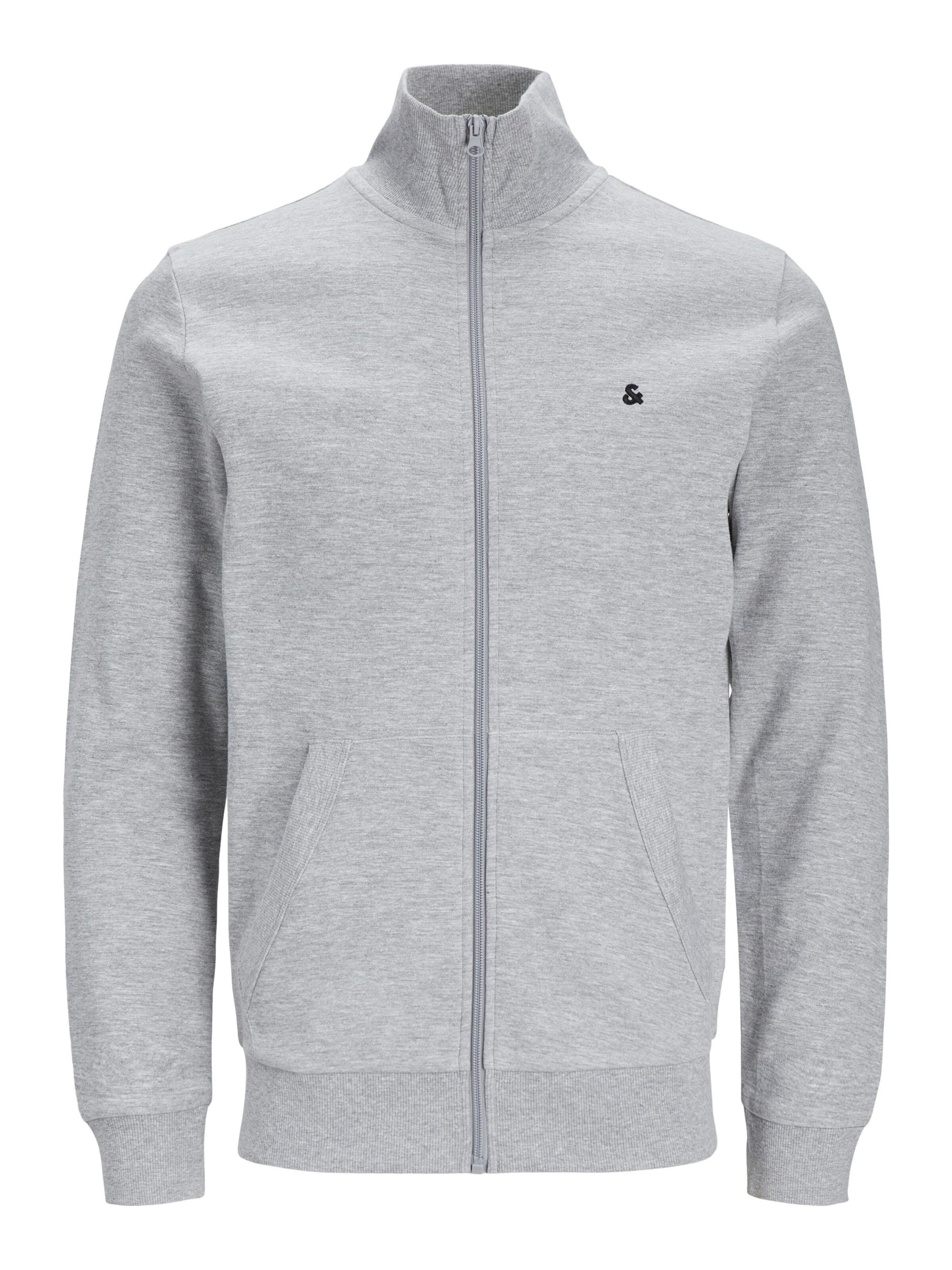 JACK & JONES Sweatjacke 'Paulos' in Grau: Vorderseite
