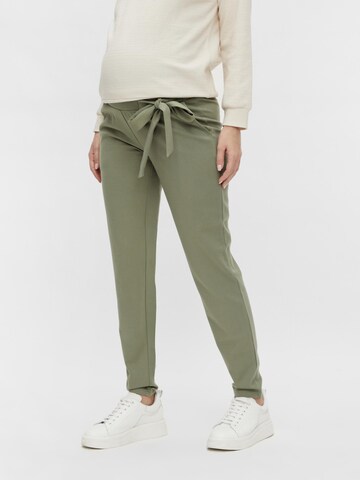 Regular Pantalon 'Masmini' MAMALICIOUS en vert : devant