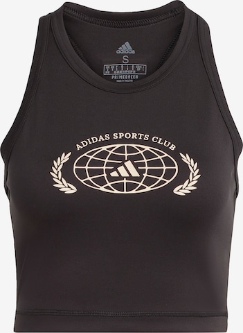 ADIDAS PERFORMANCE Funkčné tričko 'Sports Club Graphic' - Čierna: predná strana