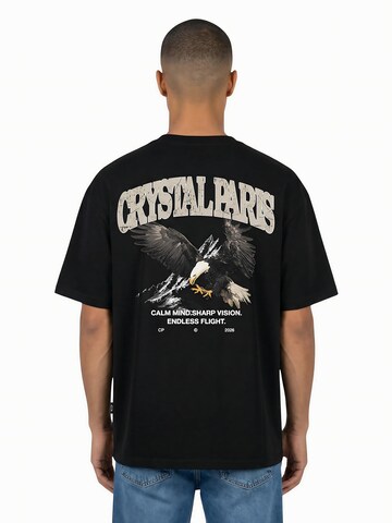 Crystal Paris Shirt 'Eagle'‌‌‌‌‌ in Schwarz: Vorderseite