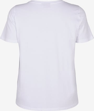 Zizzi T-Shirt 'VELIN' in Weiß