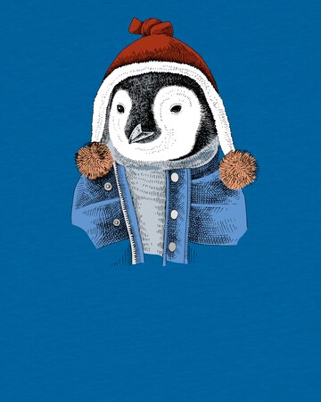 watabout.kids Shirt 'Pinguin' in Blue