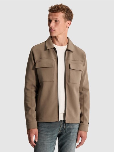 CAST IRON Between-season jacket 'Sweat jacket with shirt collar and zipper closure' in S in Brown, Item view