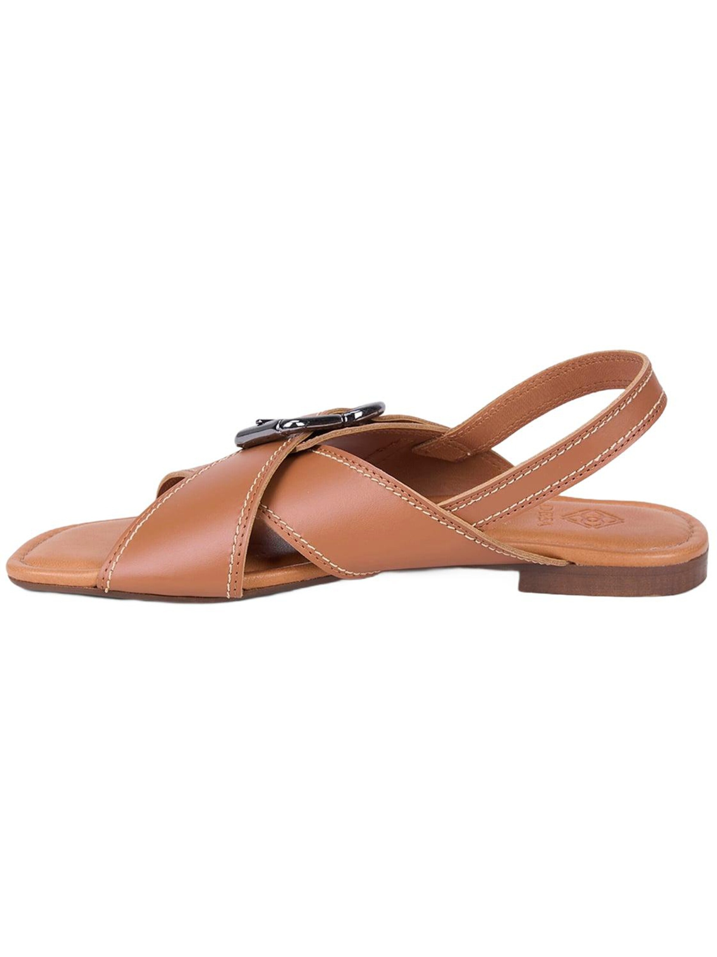Desa Sandals 'Sandalen mit gekreuzten Riemen' in Brown