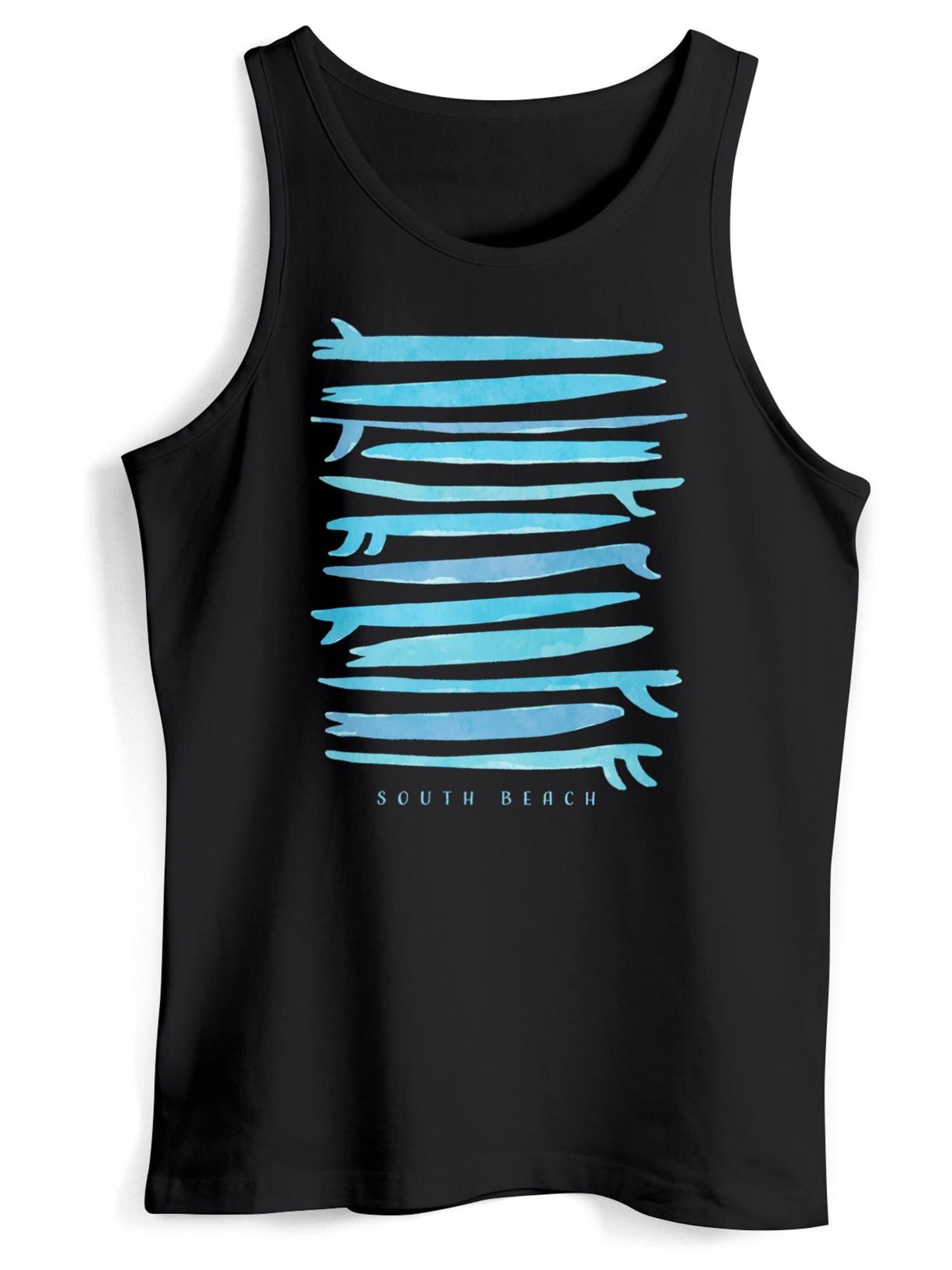 Neverless Shirt 'Surf Boards South' in Black: front