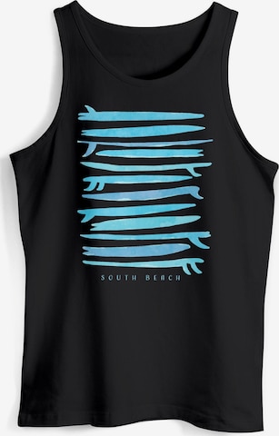 Neverless Shirt 'Surf Boards South' in Black: front