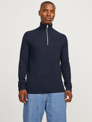 JACK & JONES Trui 'JJPannel' in Blauw: voorkant