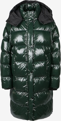 FREAKY NATION Pitkä talvitakki värissä vihreä: etupuoli