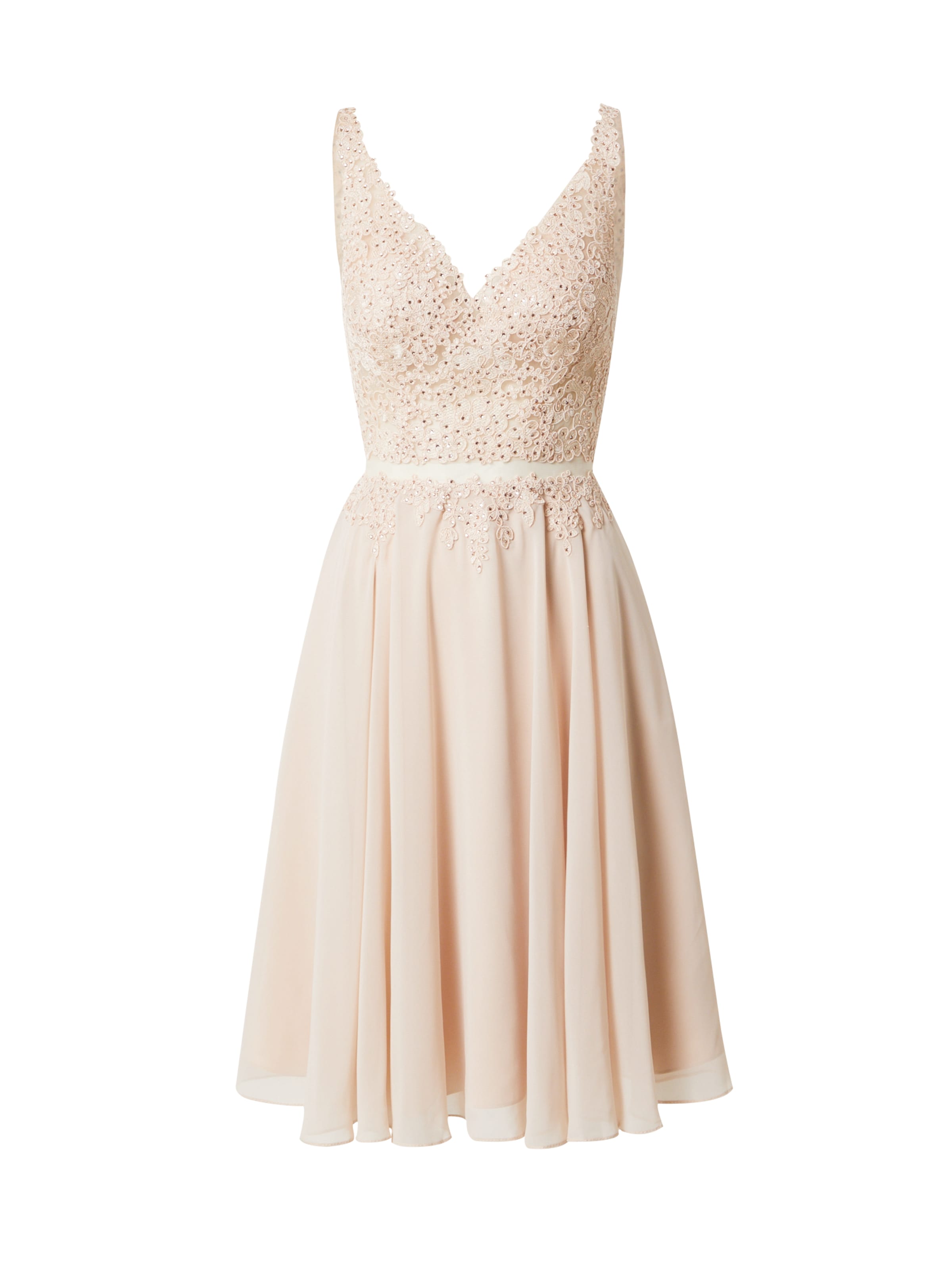 mascara Sukienka koktajlowa w kolorze beżowy: przód