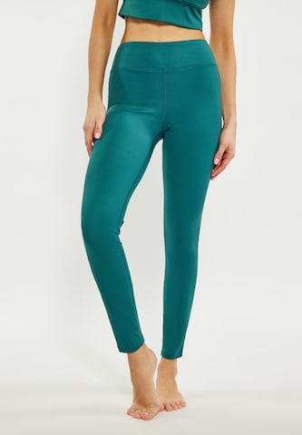 IZIA Skinny Workout Pants in Blue: front