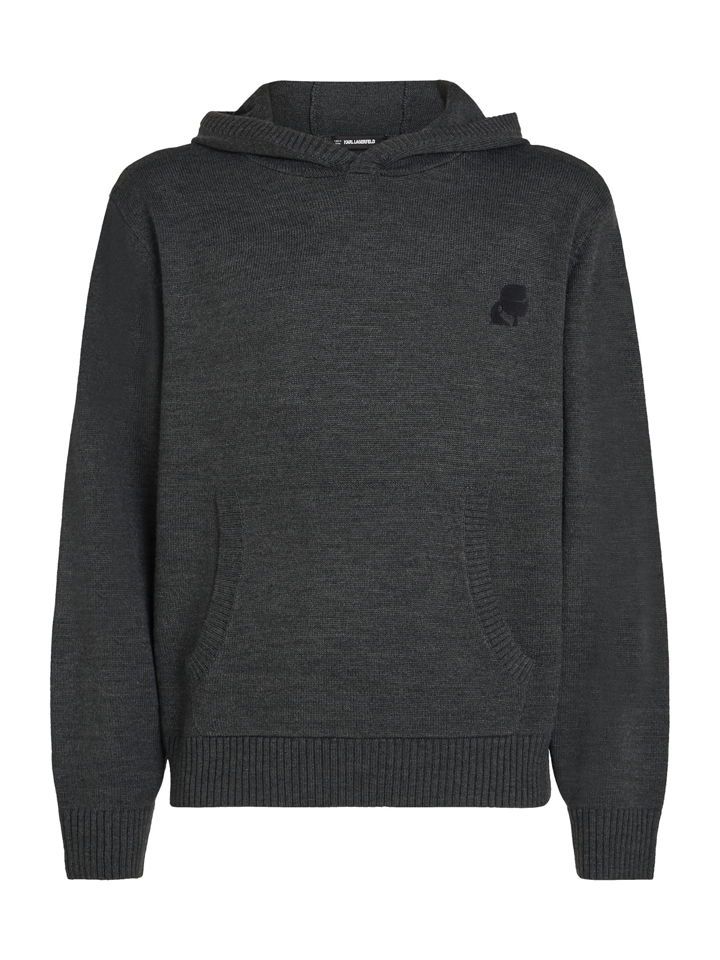 pilka Karl Lagerfeld Megztinis be užsegimo: priekis