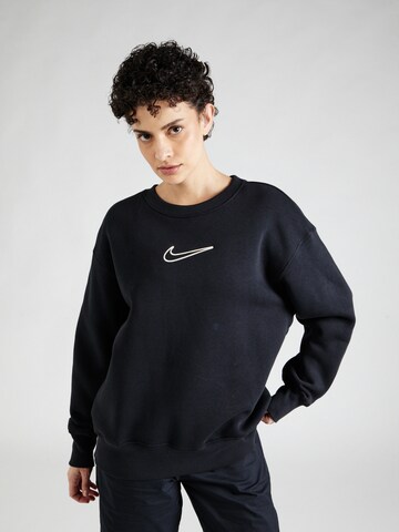 Nike SportswearSweater majica 'PHNX FLC' - crna boja: prednji dio