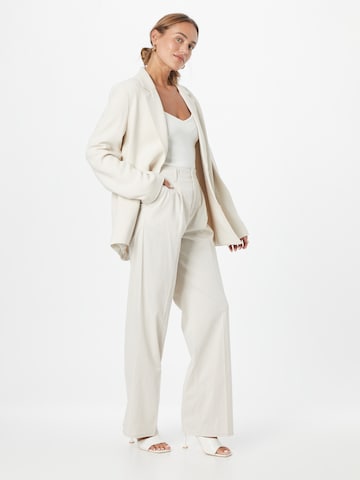 BRAX Wide leg Pleat-Front Pants 'Maine' in Beige