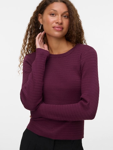 VERO MODA Sweter 'VMSILJE' w kolorze czerwony: przód