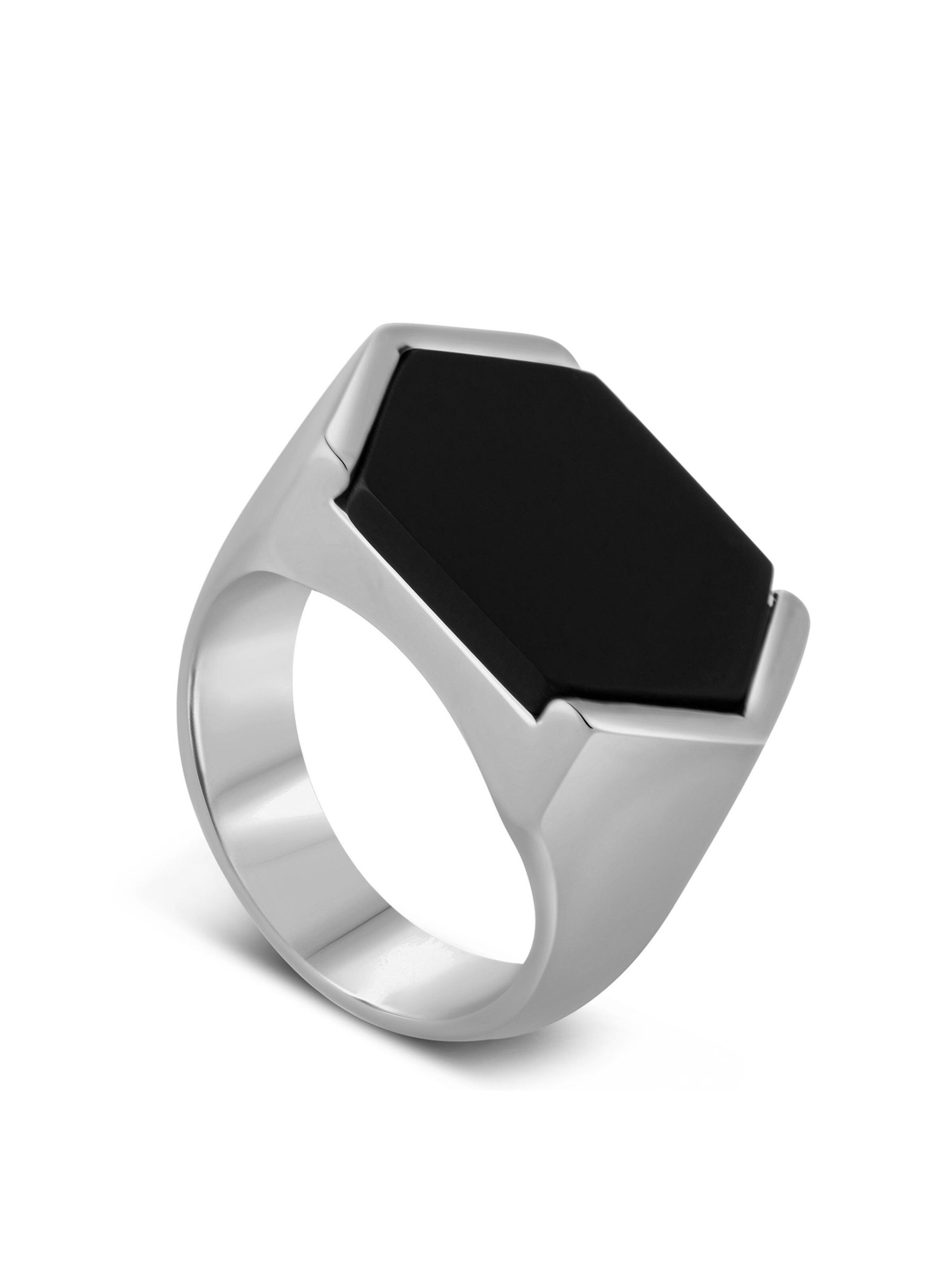 Akitsune Ring 'Abyss' in Silver: front