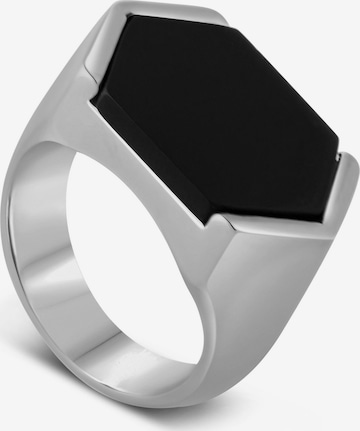 Akitsune Ring 'Abyss' in Silver: front