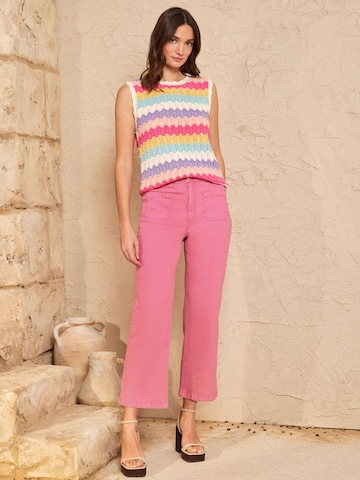 Loosefit Jean love & roses en rose