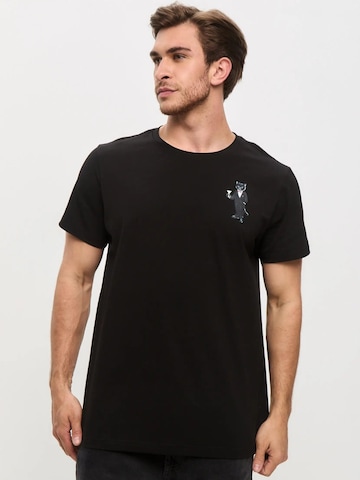 Maglietta 'Mini Dandy Cat' di Cat e Lolette in nero