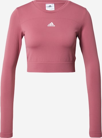 T-shirt fonctionnel 'Aero Seamless Fitted ' ADIDAS SPORTSWEAR en rose : devant