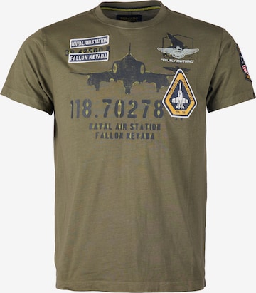 TOP GUN T-Shirt in Grün: Vorderseite