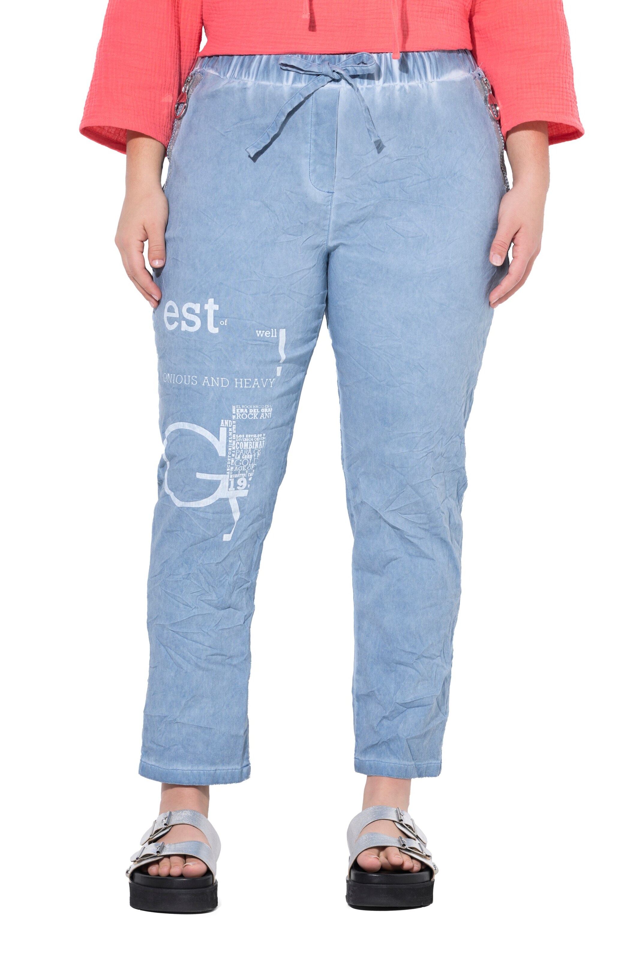 Angel of Style Loosefit Broek in Blauw: voorkant