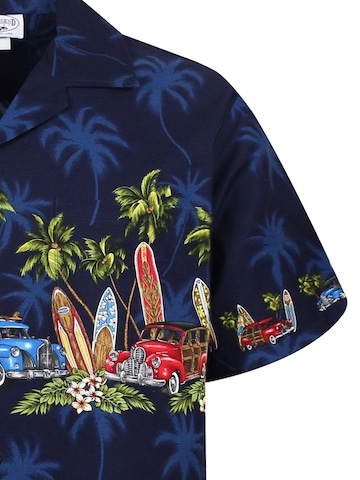 Coupe regular Chemise 'Surfbretter Autos' Pacific Legend en bleu