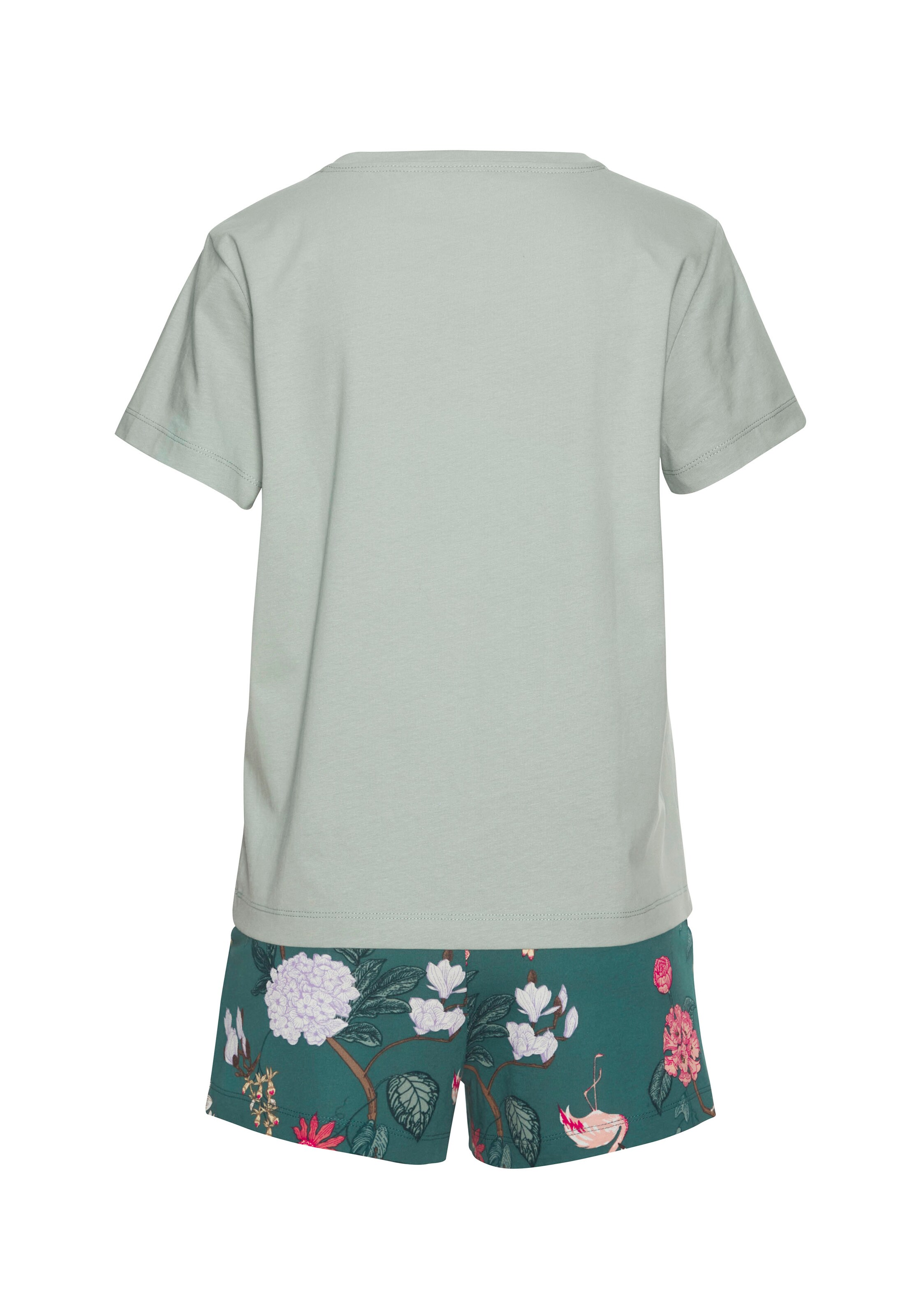 zaļš LASCANA Pidžama ar šortiem