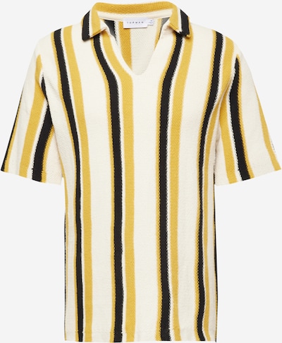 Marškinėliai iš TOPMAN, spalva – kremo / geltona / juoda, Prekių apžvalga