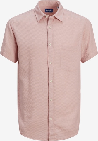 JACK & JONES Button Up Shirt in Pink: front