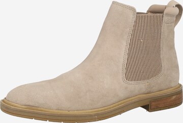 CLARKS Chelsea Boots 'Clarkdale Hall' in Beige: front