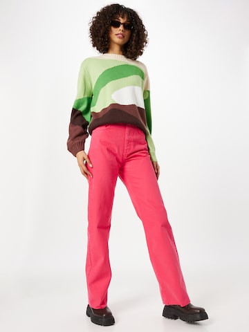 Gina Tricot Wide leg Jeans 'Idun' in Roze