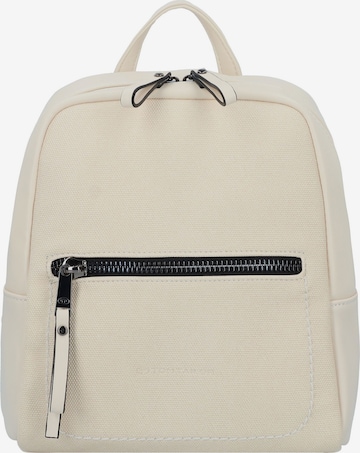 TOM TAILOR Backpack 'Tamara' in Beige: front