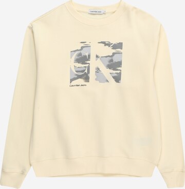 Calvin Klein Jeans - Sweatshirt 'SERENITY' em branco: frente