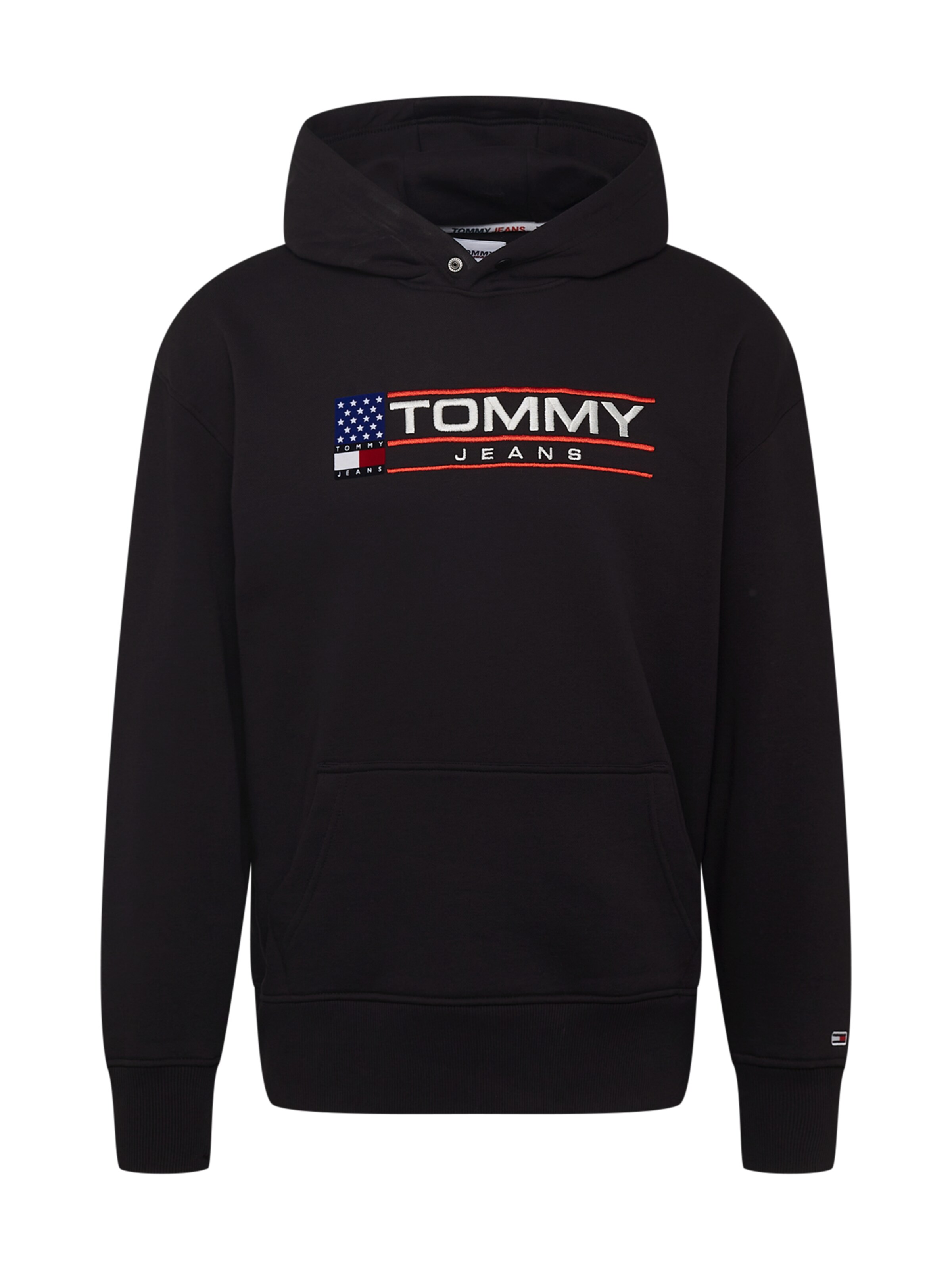 Tommy Jeans Sweatshirt 'Modern Sport' in Zwart: voorkant