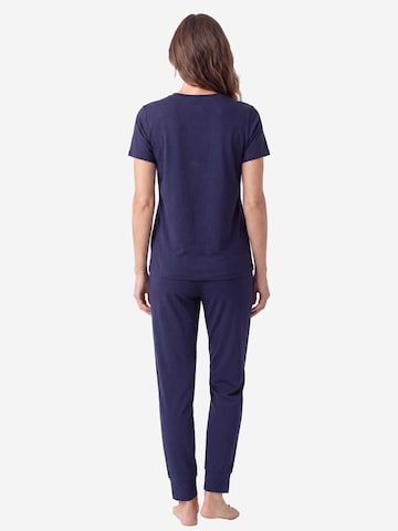 SCHIESSER Pajama 'Mix & Relax' in Blue