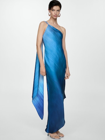 MANGO Večerna obleka 'Cielo' | modra barva: sprednja stran