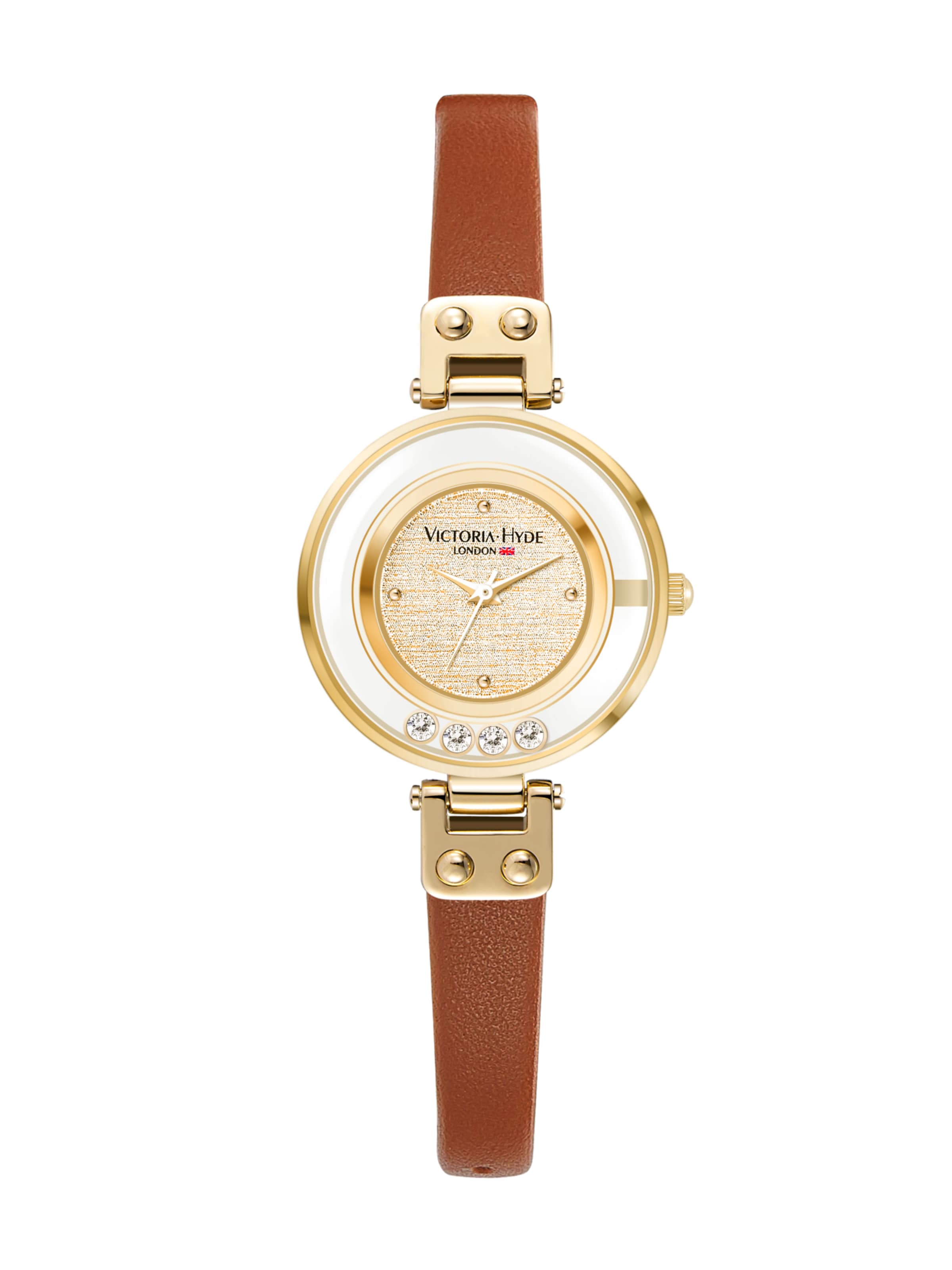 Victoria Hyde Analog Watch 'Spark' in Brown: front